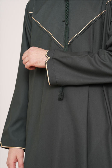 Men's Ramadan Green Moroccan Jubba Robe Djellaba Eid Thobe - TT-007