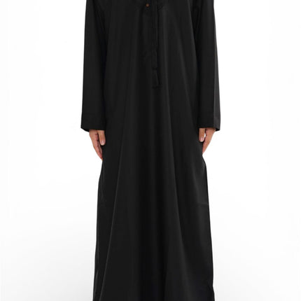 Kids Boys Eid Black Moroccan Jubba Robe Djellaba Ramadan Eid Thobe - K-HM11