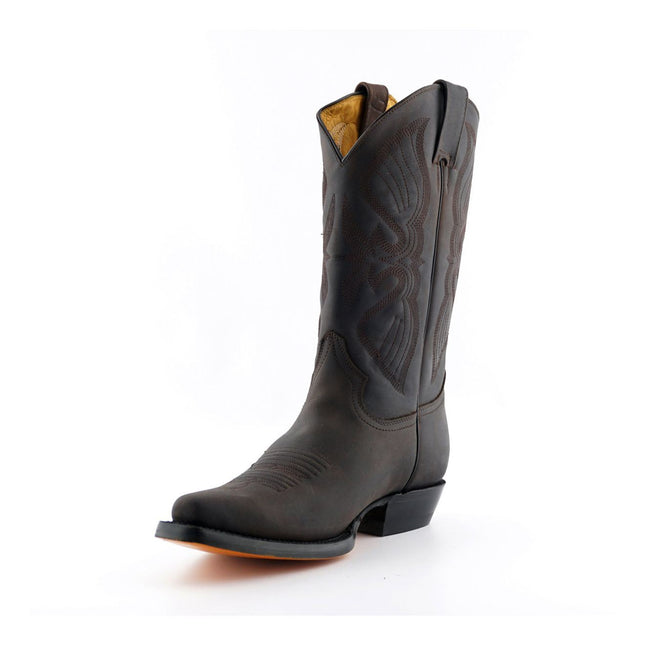Grinders Mens Brown Cowboy Leather Boots - Louisiana