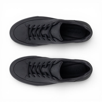 Ecco Men's Black Leather Waterproof Trainer Sneaker Shoes - Soft 10