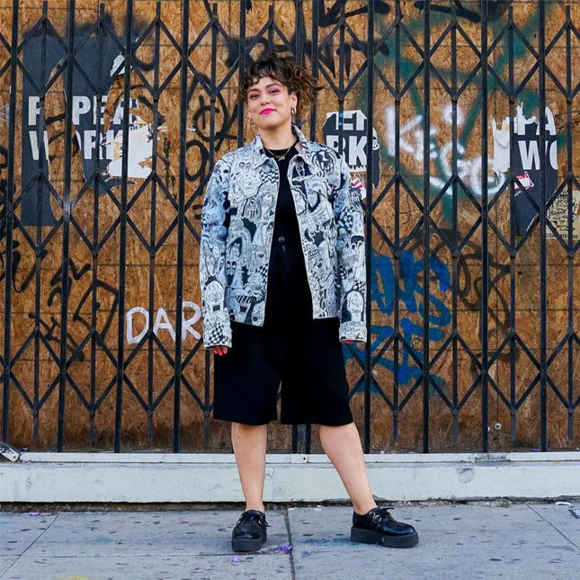 TUK Viva High Creeper Black Leather Platform Lace-Up Goth Shoes - AV6802