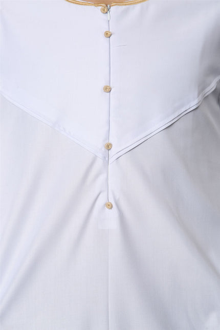 Kid's Boys White Omani Eid Thobe  Saudi Emirati Jubba Robe