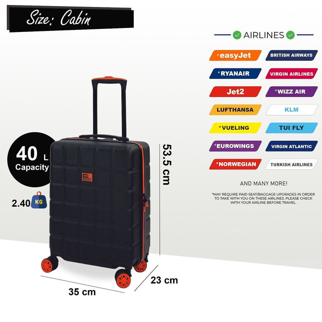 Hard Shell Cabin Suitcase 53 x 35 x 23 cm Luggage