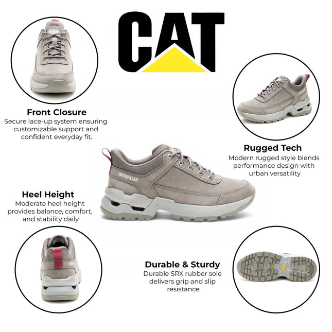 CAT (Caterpillar) Dark Grey Leather Trainer Shoes - Surge Hiker