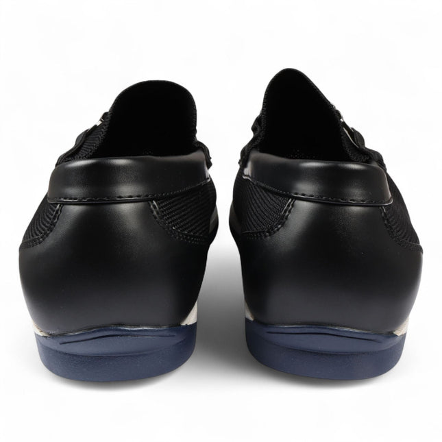 Men's Black Lightweight Mesh Slip-On Breathable Loafers