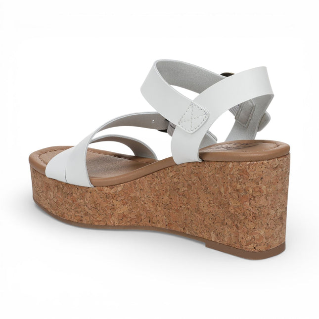 Blowfish Malibu Womens White Wedge Strappy Espadrille Heel Sandals - Ali