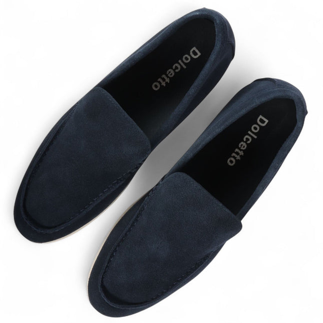 Men’s Durable Navy Slip-On Loafers with Cushioned Insole
