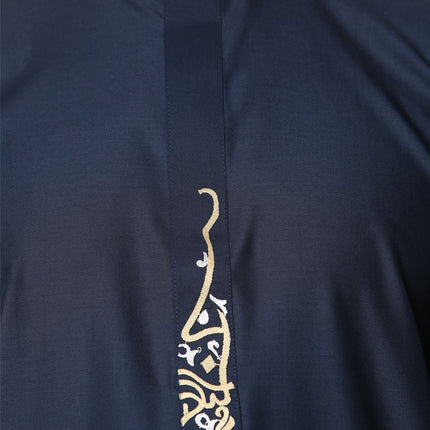 Men's Blue Thobe Arab Saudi Emirati Islamic Clothing Jubba Robe