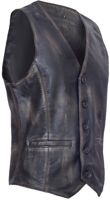 Mens Classic Leather Waistcoat-Chester