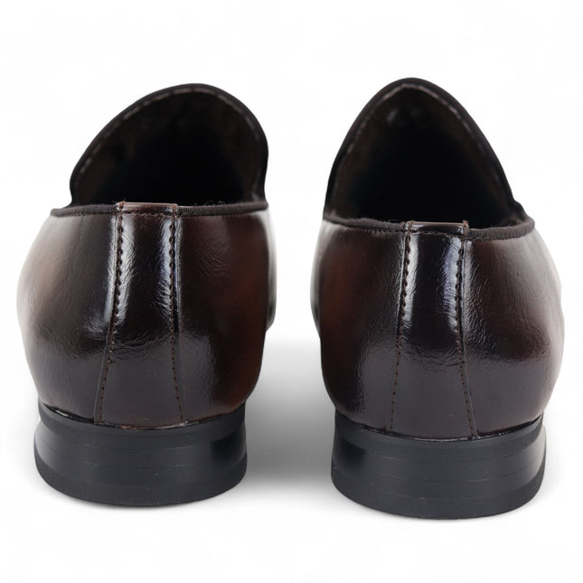Men's Brown Classic Slip-On Loafers Formal Shoes
