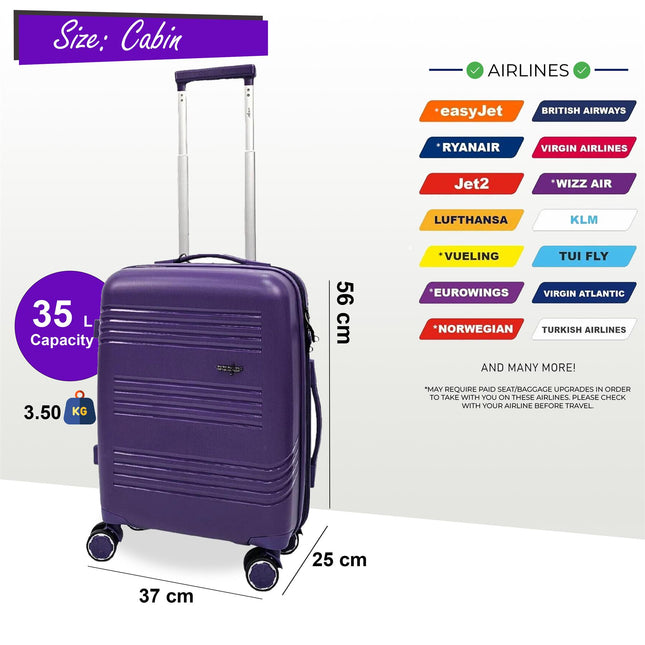 Hard Shell 4 Wheel TSA Suitcase Luggage Set