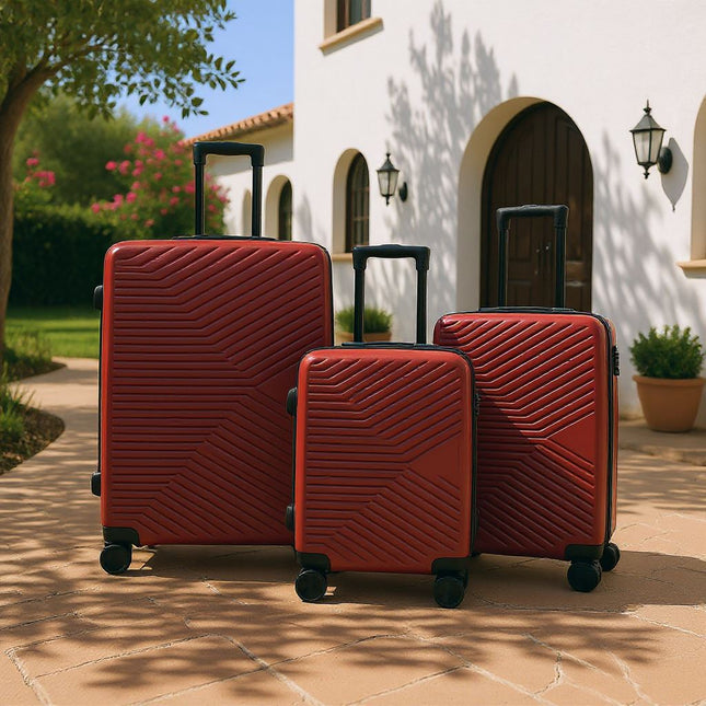 Hardshell Suitcase Set Robust 8 Wheel Cabin Luggage Case Bag