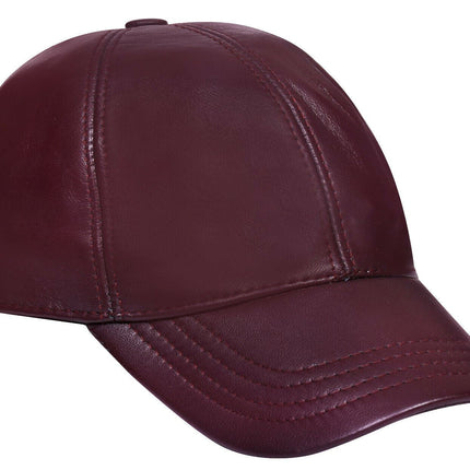 Unisex Real Nappa Leather Adjustable Golf Snapback Plain Baseball Cap Hat