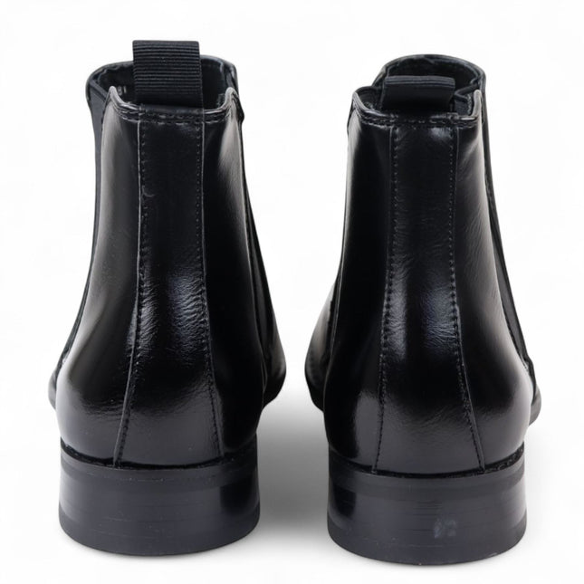 Men's Black Chelsea Slip-On Office Ankle Boots