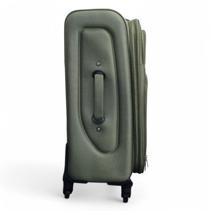 Soft Shell Lightweight Nylon Suitcase Set 4 Wheel Travel Case Holiday Bags
