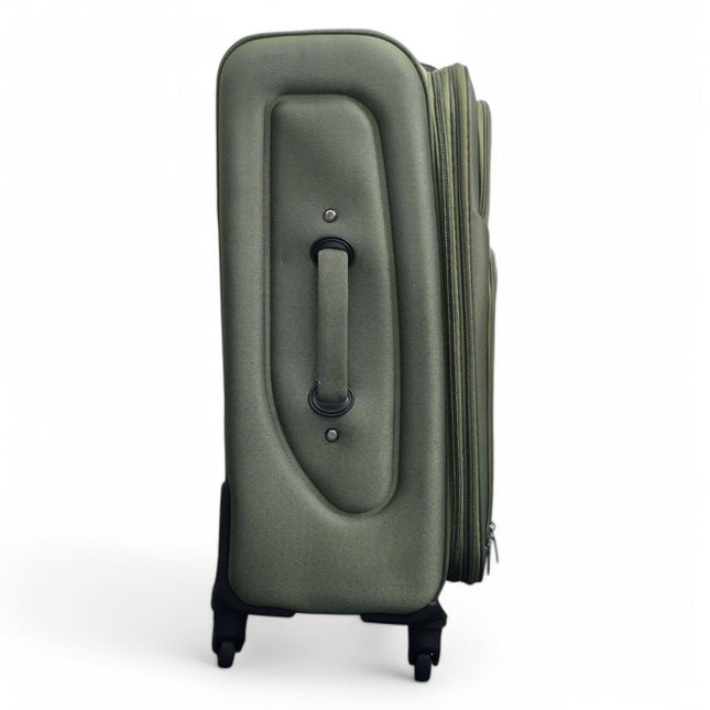 Soft Shell Lightweight Nylon Suitcase Set 4 Wheel Travel Case Holiday Bags
