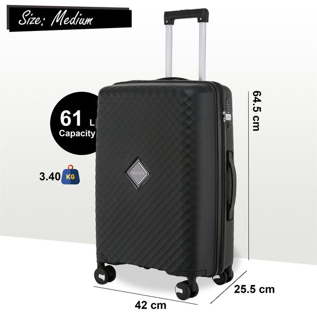 Dual 4 Wheel Robust Lightweight TSA Hard Shell Suitcase Luggage Travel Bags Set