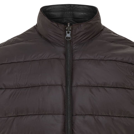 Mens Reversible Hooded Leather Jacket Premium Lambskin Napa
