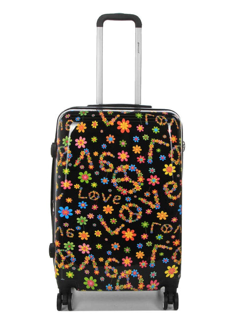 Hard Shell Printed Dual 4 Wheel Luggage Suitcase