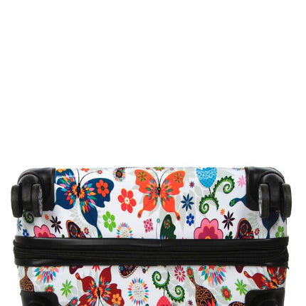 Hard Shell Printed Dual 4 Wheel Luggage Suitcase