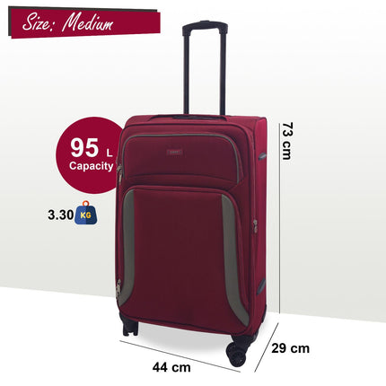 Soft Shell Suitcase Luggage Set Travel Light Carry On Cabin Bag