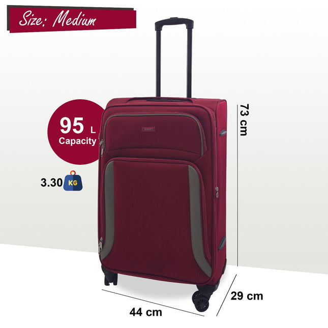 Soft Shell Suitcase Luggage Set Travel Light Carry On Cabin Bag