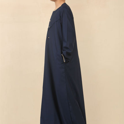 Kid's Boys Blue Omani Eid Thobe  Saudi Emirati Jubba Robe