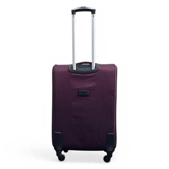 Soft Shell Lightweight Nylon Suitcase Set 4 Wheel Travel Case Holiday Bags