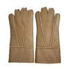 Infinity Leather Unisex Tan Sheepskin Leather Gloves with Roll Up/Down Cuff