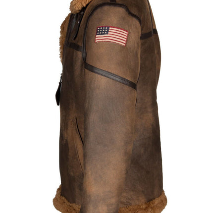 Mens Antique B3 Sheepskin Flying Jacket-Alameda