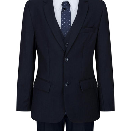 Boys 5 Piece Navy Blue Classic Suit