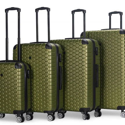 Hard Shell ABS 8 Wheel Luggage Travel Cabin Holiday Bags Suitcase Set