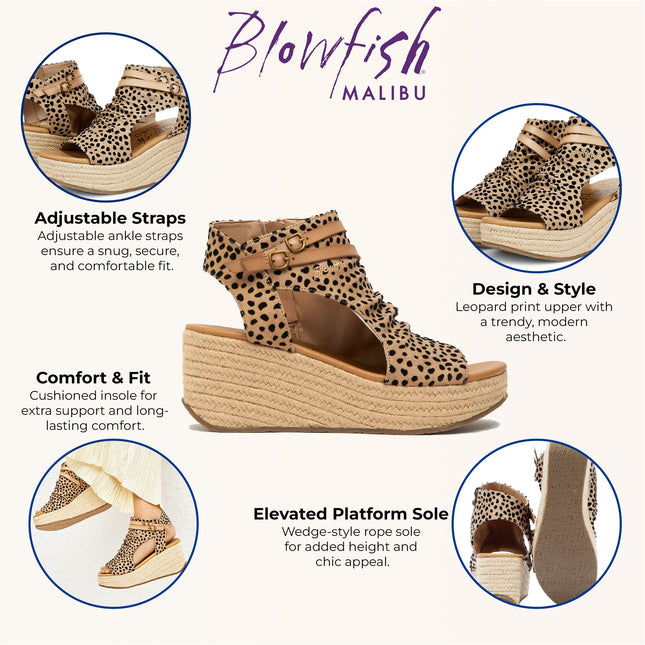 Blowfish Malibu Women's Brown Wedge Sandals - Lacey C Rope