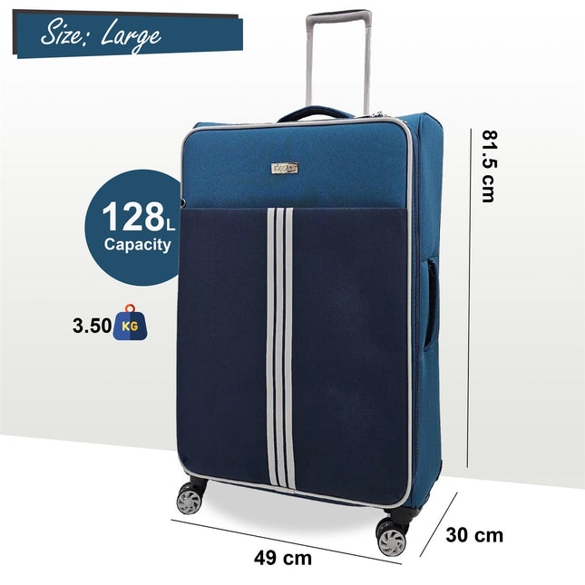 Lightweight  Soft Suitcases 4 Wheel Luggage Travel Bag
