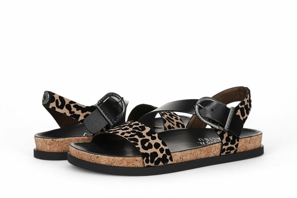 Blowfish Malibu Women's Leopard Brown Footbed Sandals - Lance