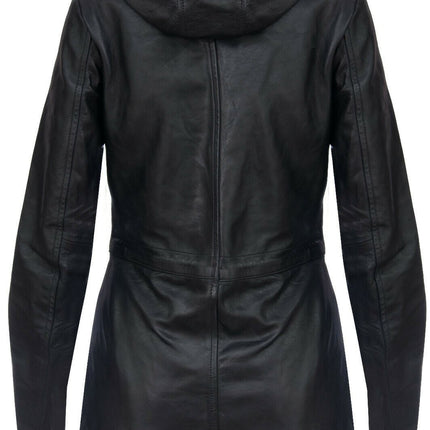 Womens Mid Length Hooded Parka Jacket-Oakengates