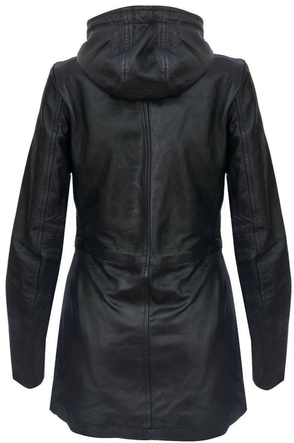 Womens Mid Length Hooded Parka Jacket-Oakengates