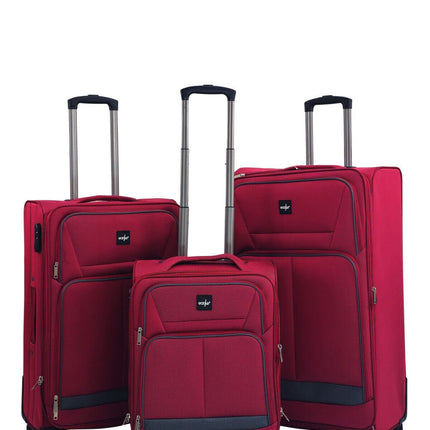 Soft 3 pcs Luggage Suitcase Set Cabin Light Travel Bags