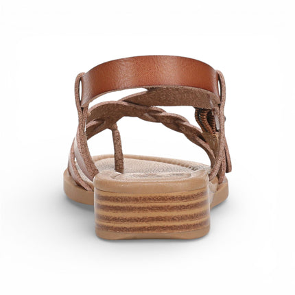 Blowfish Malibu Women's Scotch Tan Micro Wedge Strappy Sandals - April