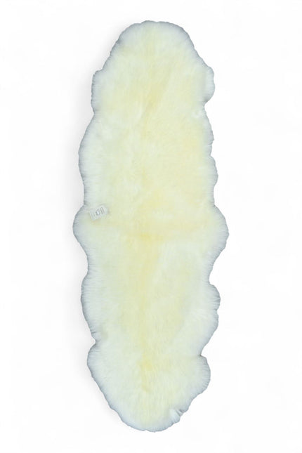 Genuine Sheepskin Ivory Double Natural Fluffy Silky Soft Real Wool Rug