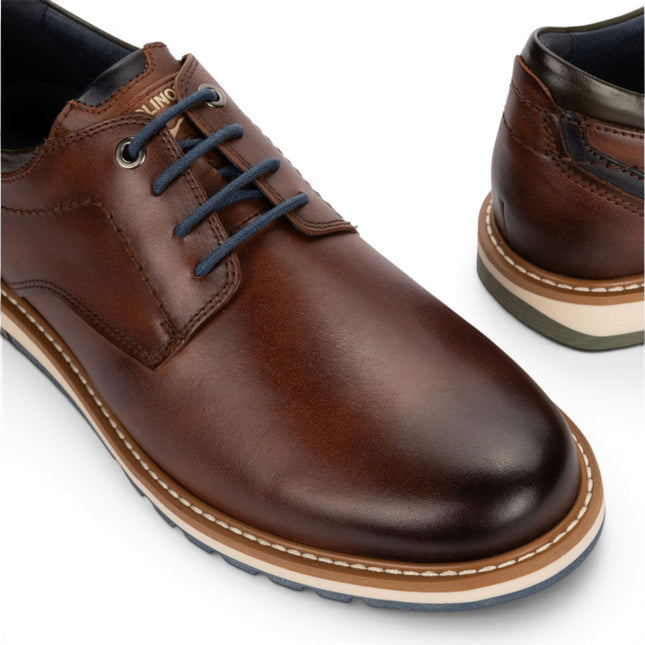 Pikolinos Men's Brown Leather Lace-Up Smart Shoes - Berna