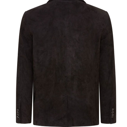 Mens Suede Blazer Jacket Soft Real Italian Leather Fitted Vintage Coat