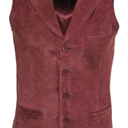 Mens Classic Smooth Goat Suede Leather Waistcoat-Exeter