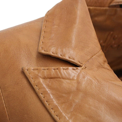 Womens Leather Blazer Jacket-Seregno