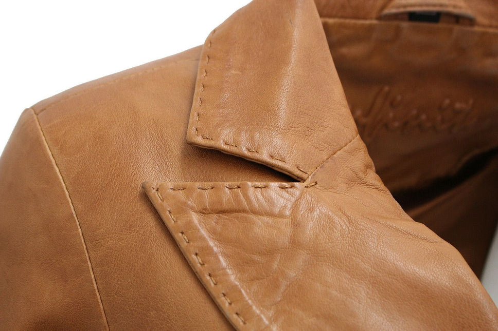 Womens Leather Blazer Jacket-Seregno