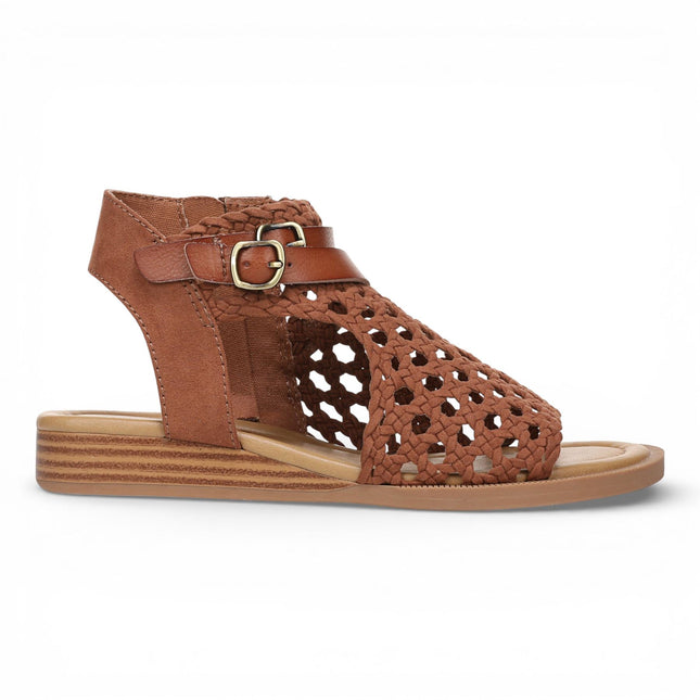 Blowfish Malibu Womens Cognac Brown Weave Micro Wedge Sandals - Anuella