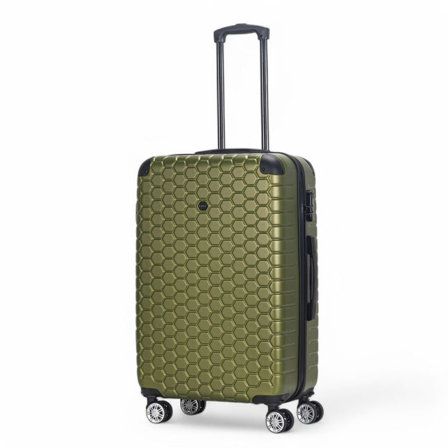 Hard Shell ABS 8 Wheel Luggage Travel Cabin Holiday Bags Suitcase Set