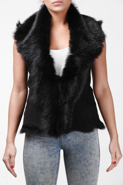 Women's Toscana Sheepskin Short Gilet-Denver