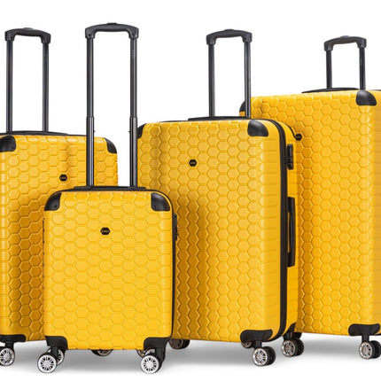 Hard Shell ABS 8 Wheel Luggage Travel Cabin Holiday Bags Suitcase Set