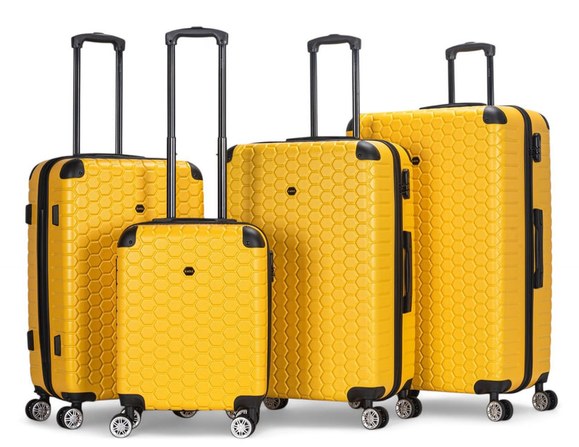 Hard Shell ABS 8 Wheel Luggage Travel Cabin Holiday Bags Suitcase Set